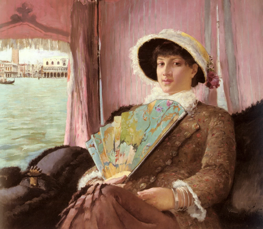 Ragazza in gondola